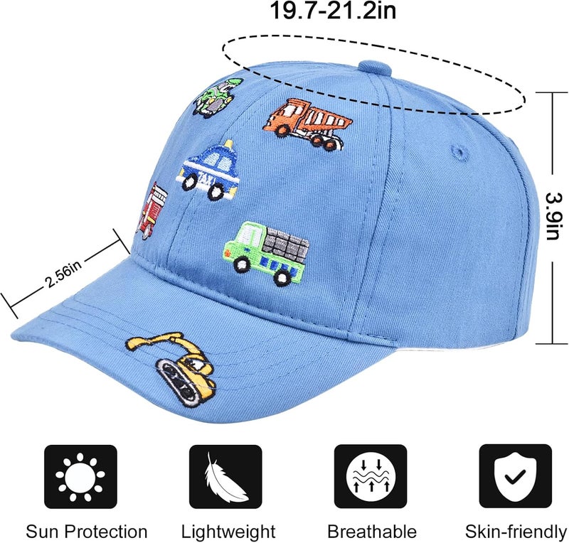 EDCYF Kids Boys Girls Embroidered Baseball Caps Baby Sun hat Toddler Dinosaur Trucker Hats Summer Hats（3-8years - Image 3